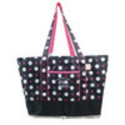 Large Supermarket Shopping Bag Eco Grocery Shoulder Bag Tote Foldable Reusable  Black Point-