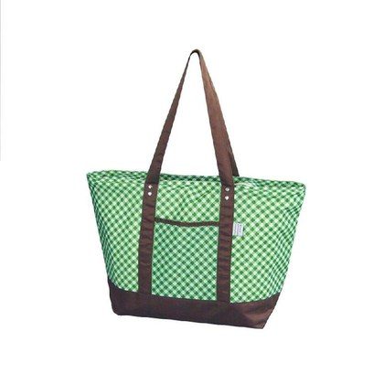 Picnic Camping Large Insulated Cooler Bag Reusable Shopping Bag Shoulder Tote AU  Green Grid