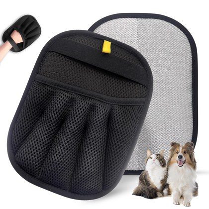Upgraded Pet Hair Removal Gloves With Snug Elastic Wrist - Electrostatic Five-Finger Reusable Fur Remover For Cats & Dogs, Effortless Cleaning Tool …