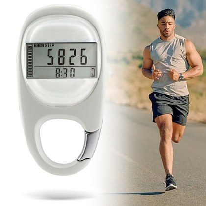 Pedometer 3D Walking Pedometer, Portable Sports Step Counter With Carabiner Clip