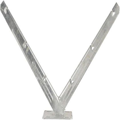 Razor Wire Bracket - Barb Wire Extension Bracket - Galvanized V Bracket - Roll Concertina Garden Fence Wire Bracket - 1 Pair