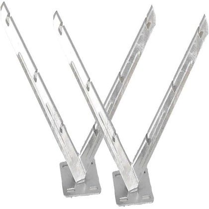 Razor Wire Bracket - Barb Wire Extension Bracket - Galvanized V Bracket - Roll Concertina Garden Fence Wire Bracket - 1 Pair