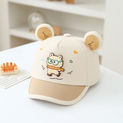 Summer Boys And Girls Cartoon Snowman 3D Ear Style Baseball Cap For 3-18 Month Old Children, Perfect For Daily Outings