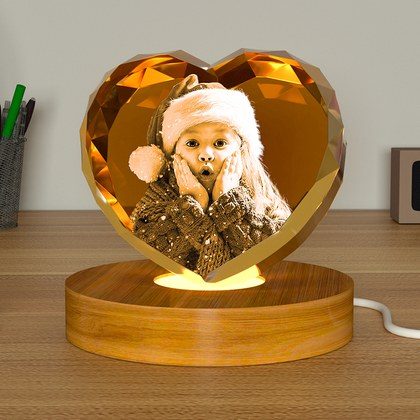 LED Light Base For 3D Crystal Photo Wood Lighted Display Plate Flat USB Operated