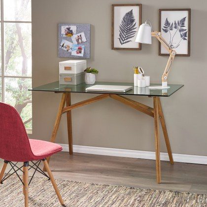 Computer Desk Home Office Desks,Large Office Desk, Modern Computer Desk Conference Table Meeting Room Table, Business Furniture For Home Office, Nat…