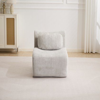 Compression Wave Sofa, Convertible Floor Sofa Bed, DIY Boneless Modular Sectional Sofa, No Assembly Required, Rabbit Velvet Fabric, With 1 Single So…