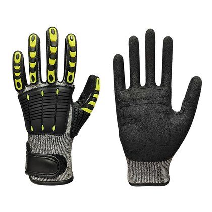 Heavy Duty TPR Impact Gloves - Cut Resistant Mechanics Work Gloves With Anti-Crush Finger Protection, Oil Resistant & Anti-Slip Grip For Constructio…
