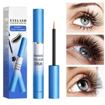 Eyelash Growth Serum,Eyelash Serum Black Thick Eyelash Serum Long Curling,Peptide Lash Enhancer For Longer, Thicker Lashes & Brows,4ml