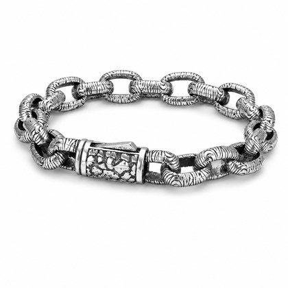 Heart Link Round Blue CZ Tennis Bracelet For Women, Copper Plated Silver With Adjustable Extension Chain Sapphire Color Cubic Zirconia Romantic Wedd…