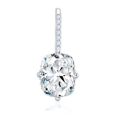 S925 Sterling Silver 7x9mm Oval Cushion Cut Moissanite Dangle Earrings  Platinum Plated Hook Drop With GRA Certificate Elegant Jewelry Gift Box Set …