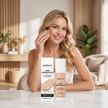 Temperature-Sensitive Color Adjusting Foundation Medium Skin Tone