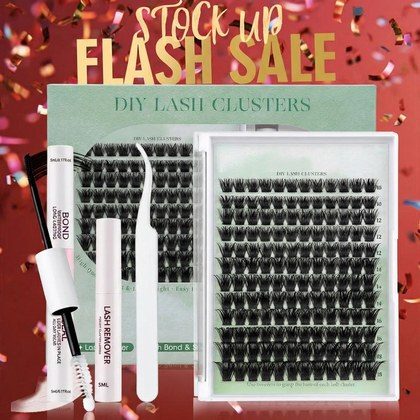DIY Lash Clusters Kit Voluminous Curved Cross-Border False Eyelashes