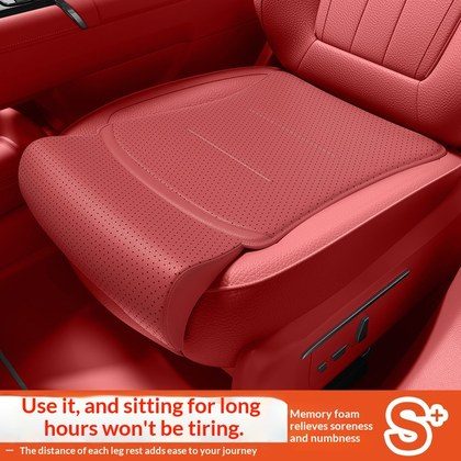 Car Seat Extension Cushion With Integrated Leg Rest Made Of Latex