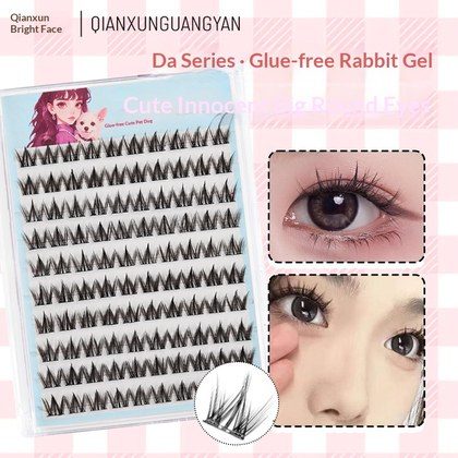 Glue-free Dog-style False Eyelashes Round-eye False Eyelashes