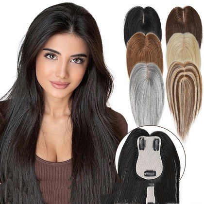 Womens Hair Extension Piece To Cover Gray Hair Add Volume