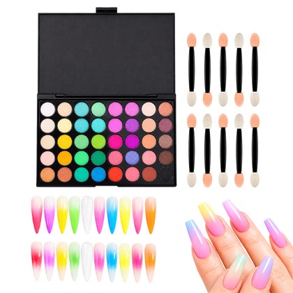 40-color Nail Powder Pigment Set