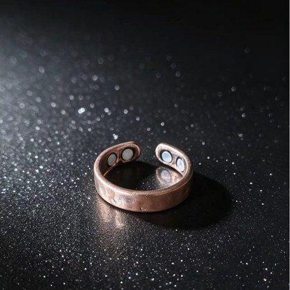 Double-magnet Ring Metal Glossy Surface Creative Jewelry Open-ring Accessory
