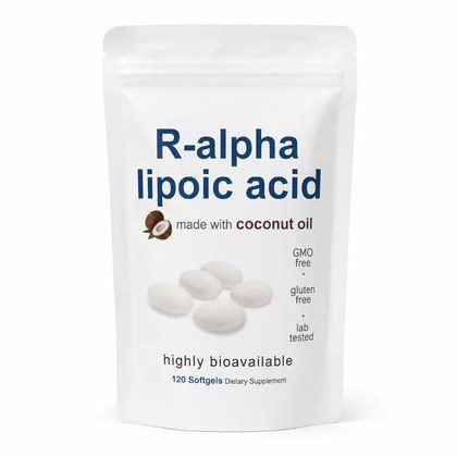 Alpha Lipoic Acid 600mg Softgels With MCT Oil Antioxidant Dietary Supplement Non GMO Gluten Free Soy Free 120 Softgels