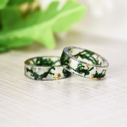 Bohemian-style Fresh And Natural DIY Handmade Resin Ring With Dried Flowers