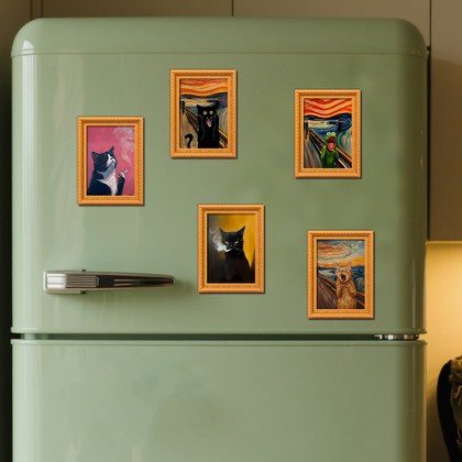Wooden Vintage Magnetic Refrigerator Sticker
