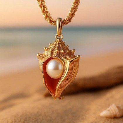Natural Pearl Pendant With A Delicate Clavicle-length Chain Accessory