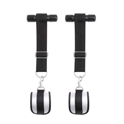Black Nylon Plastic Tube Hanging Hand Men's And Women's Door Hangers Handcuffs Sex Toys