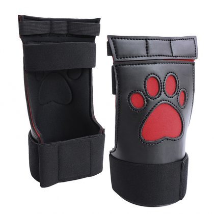 Adult Supplies Wrist Cuffs Men's Bar Props Tie Hands Love Bear Paw Cover Black PU Leather