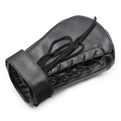 Sex Products Dog Handcuffs Sponge Filled Bear Paw Cover Bright Leather Pu Leather Shoelaces Black And White SM Bound Hands