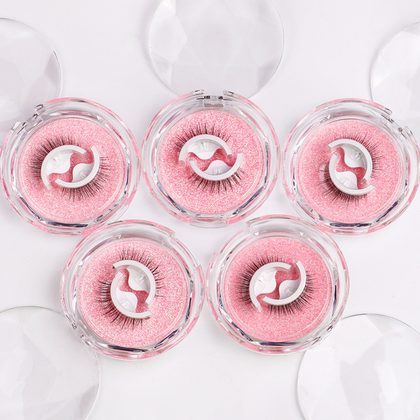 New Product Glue-Free Self-Adhesive Eyelashes Spare Glue Strip Temperature-Sensing Self-Adhesive False Eyelashes Curling Realistic Natural False Eyel