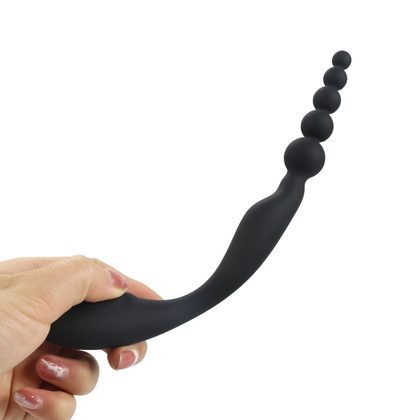 Adult Products Silicone Back Court Pull Bead Anal Plug Both Ends Universal Male And Female Masturbation Device