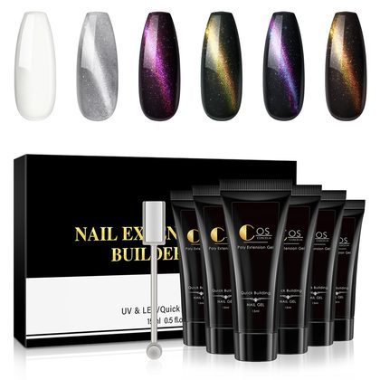 New 6 Color Gift Box Magic Eye Extension Glue Manicure Magnet Manicure Painless Extension Glue