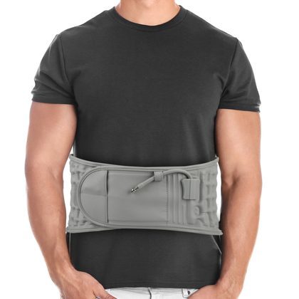 Inflatable Waist Belt To Relieve Low Back Pain Waist Protection Leather Shrink Exhaust Fixed Belt