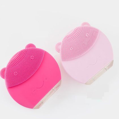 Electric Bear Silicone Facial Cleansing Brush Rechargeable Facial Washing Brush Cleaning Beauty Instrument Ultrasonic Pore Cleaner