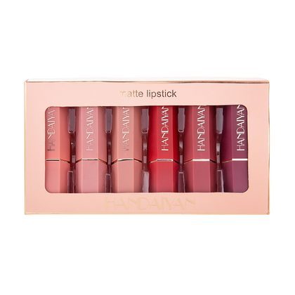 HANDAIYAN Matte Lipstick Gift Box Set of 6 Non-stick Cup Lipstick Lipstick