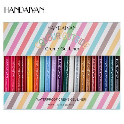 HANDAIYAN Eyeliner Gel Pen 20 Packs Quick-Drying Waterproof And Not Easy To Smudge Eyeliner Color Eyeliner