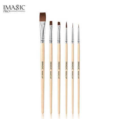 IMAGIC Makeup Halloween Oil Paint Makeup Brush 6pcs Log Pole Painted Nail Art Makeup Brush
