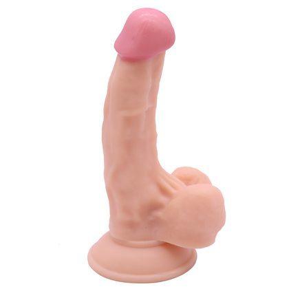 Flesh-colored simulation penis strong sucker swing AV manual vibrator bend fake penis adult fun