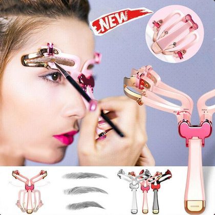 1x Adjustable Eyebrow Shaper Makeup Eyebrow Shapes Stencil DIY Eyebrow Template