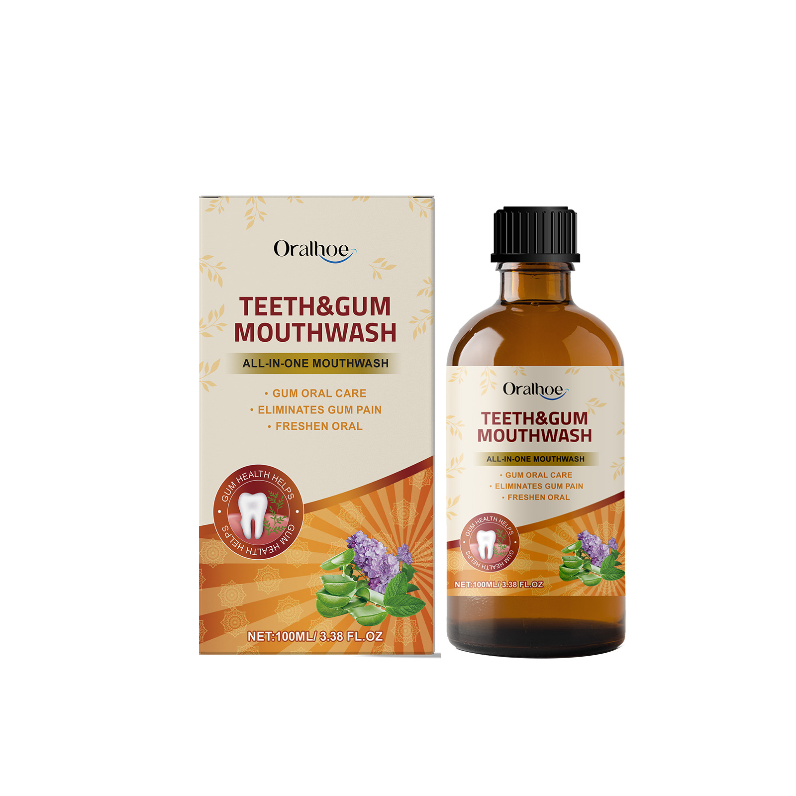 Herbal Mouthwash, Herbal Ingredients Gently Clean Teeth Odor Daily Care Mouthwash