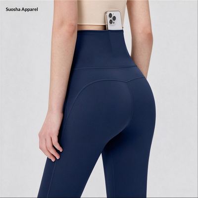 Womens Capri-length Yoga Pants For Wearing Outside As Workout Leggings